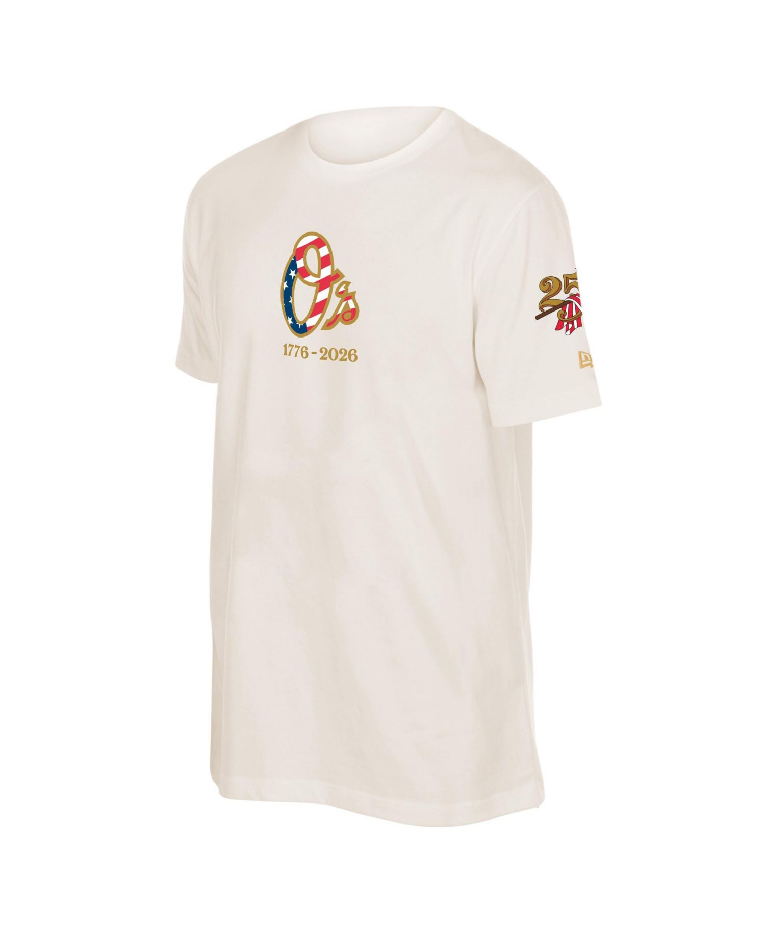 Men's Cream Baltimore Orioles 250th Fourth of July T-Shirt