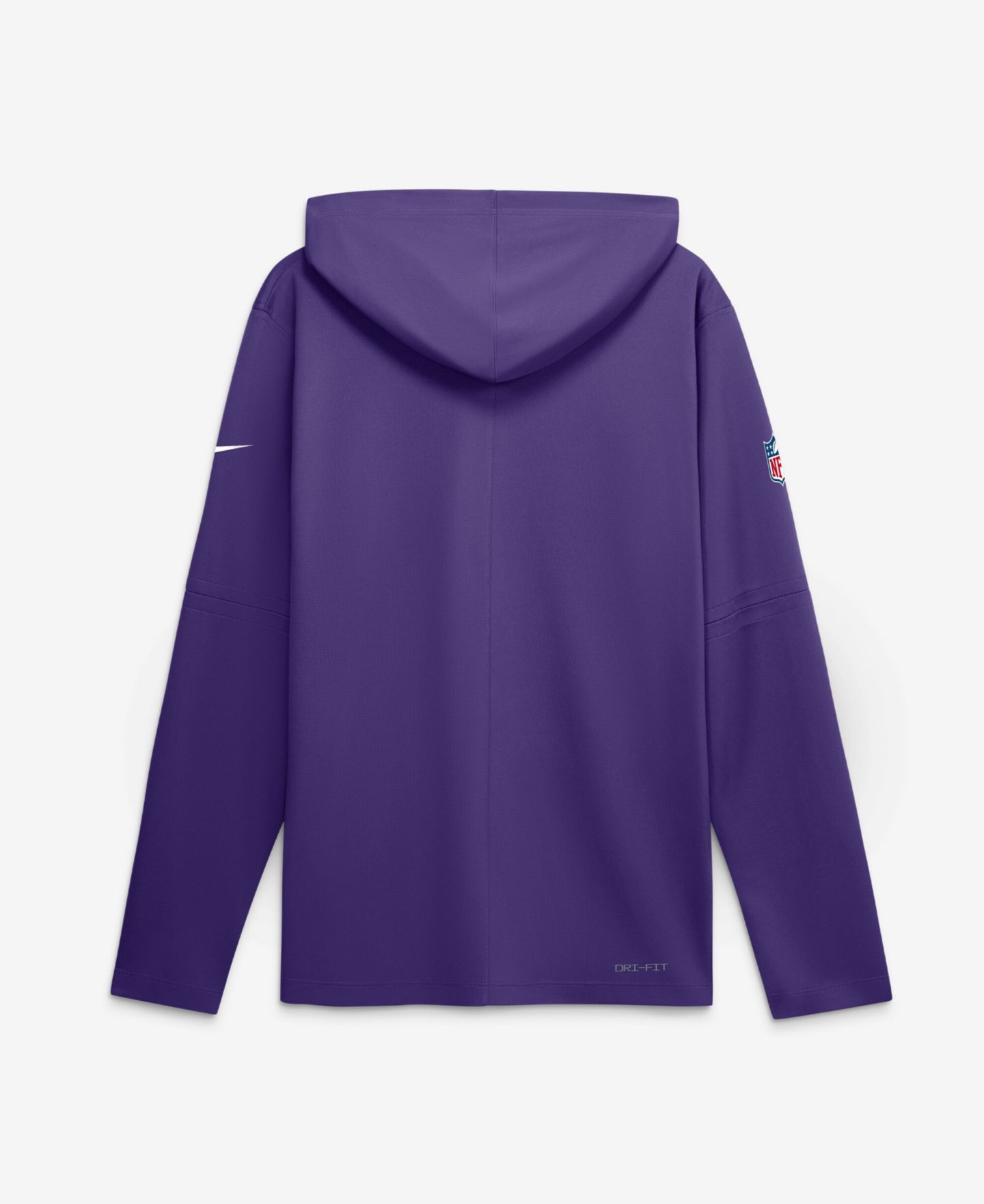 Мужская футболка Nike Purple Minnesota Vikings Sideline Lightweight Long Sleeve Hooded Dri-FIT — фото 2