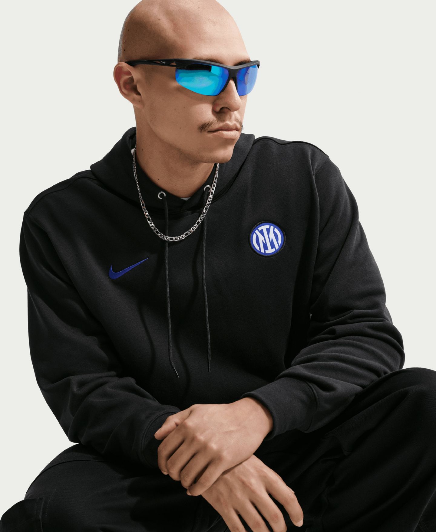 Мужское худи Nike Black Inter Milan Club Crest Fleece — фото 5