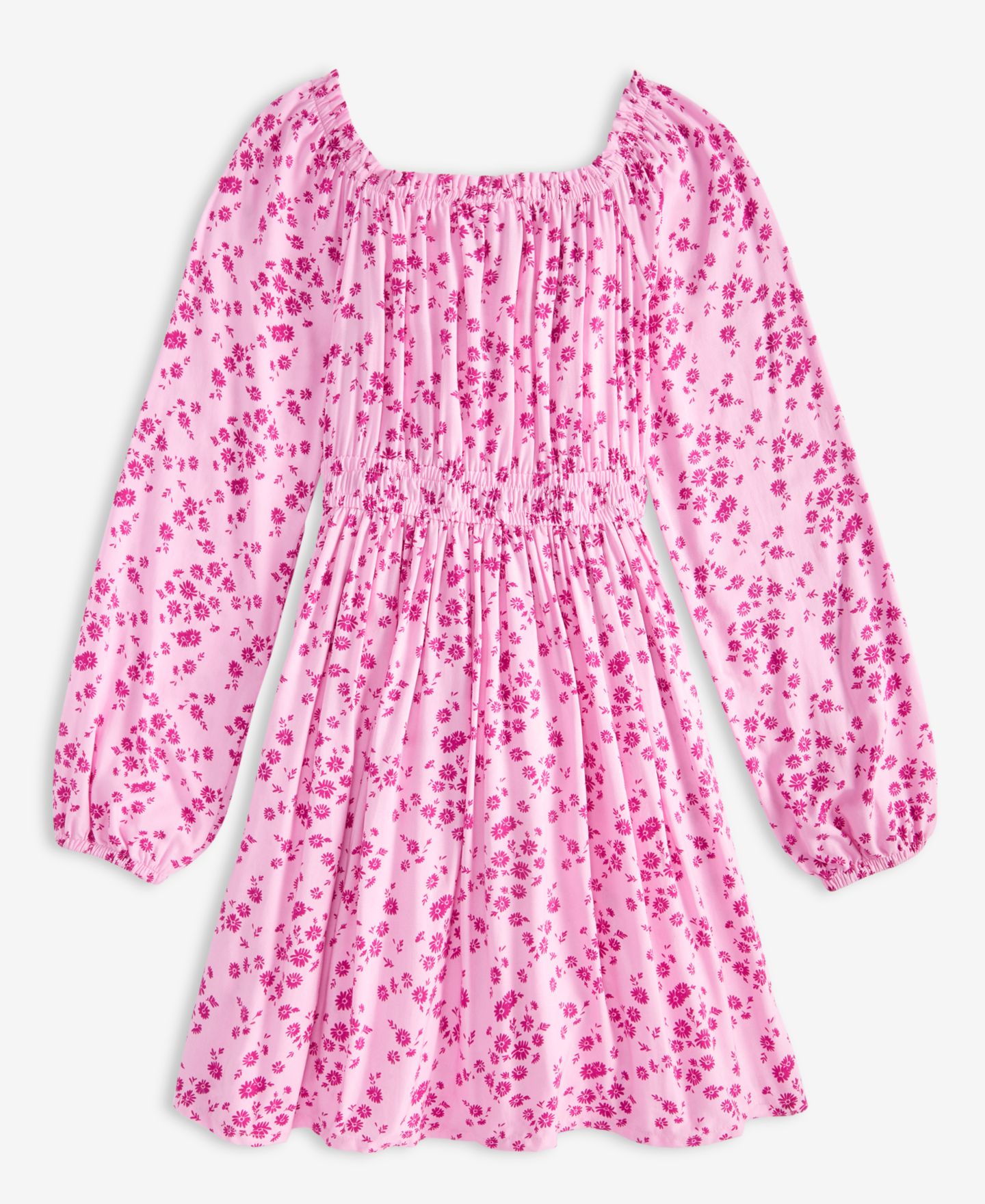 Платье Epic Threads Long-Sleeve Floral-Print Dress для девочек, цвет: Bonbon — фото 4