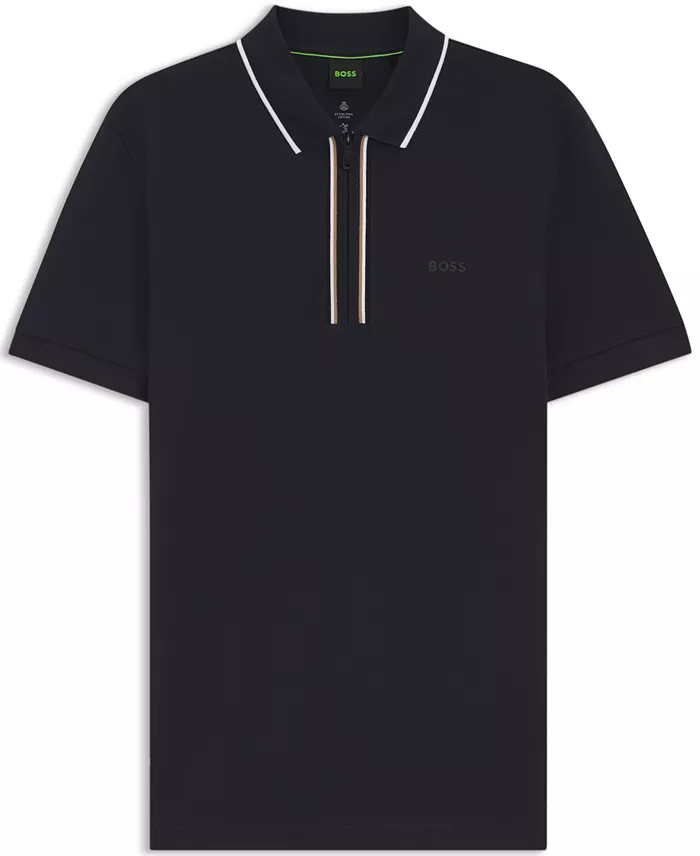 Men's Moisture-Wicking Stretch Cotton Slim-Fit Polo Shirt - thumbnail 2