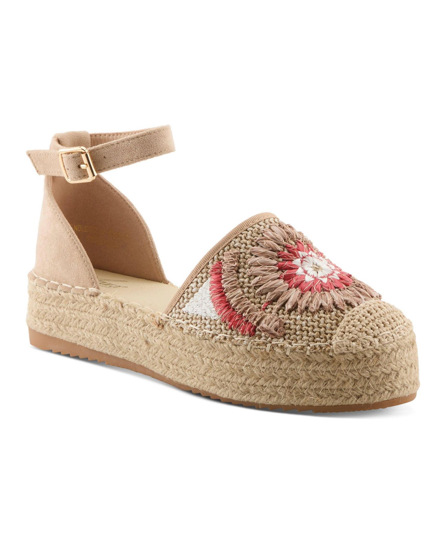 Женские сандалии Azura Endlessluv Espadrille Flatform with Cork Sole, цвет: Бежевый разноцветный — фото 1