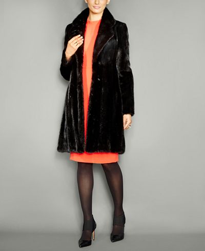 The Fur Vault Notched-Collar Mink Fur Coat