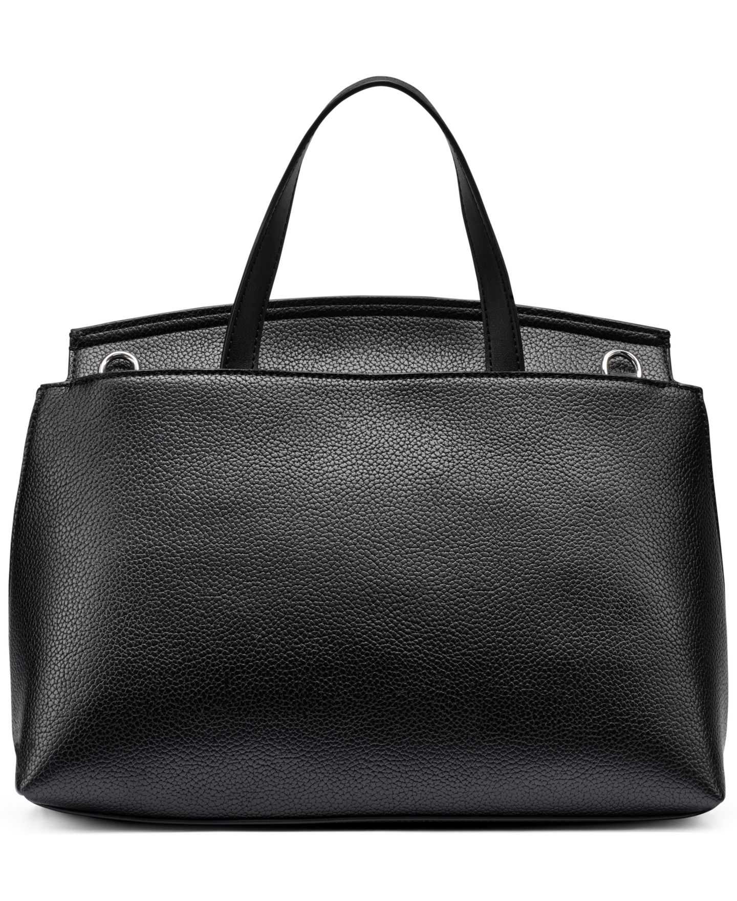 Женская сумка Calvin Klein Arabella Medium Satchel Handbag, цвет: Чёрный / Серебряный — фото 2