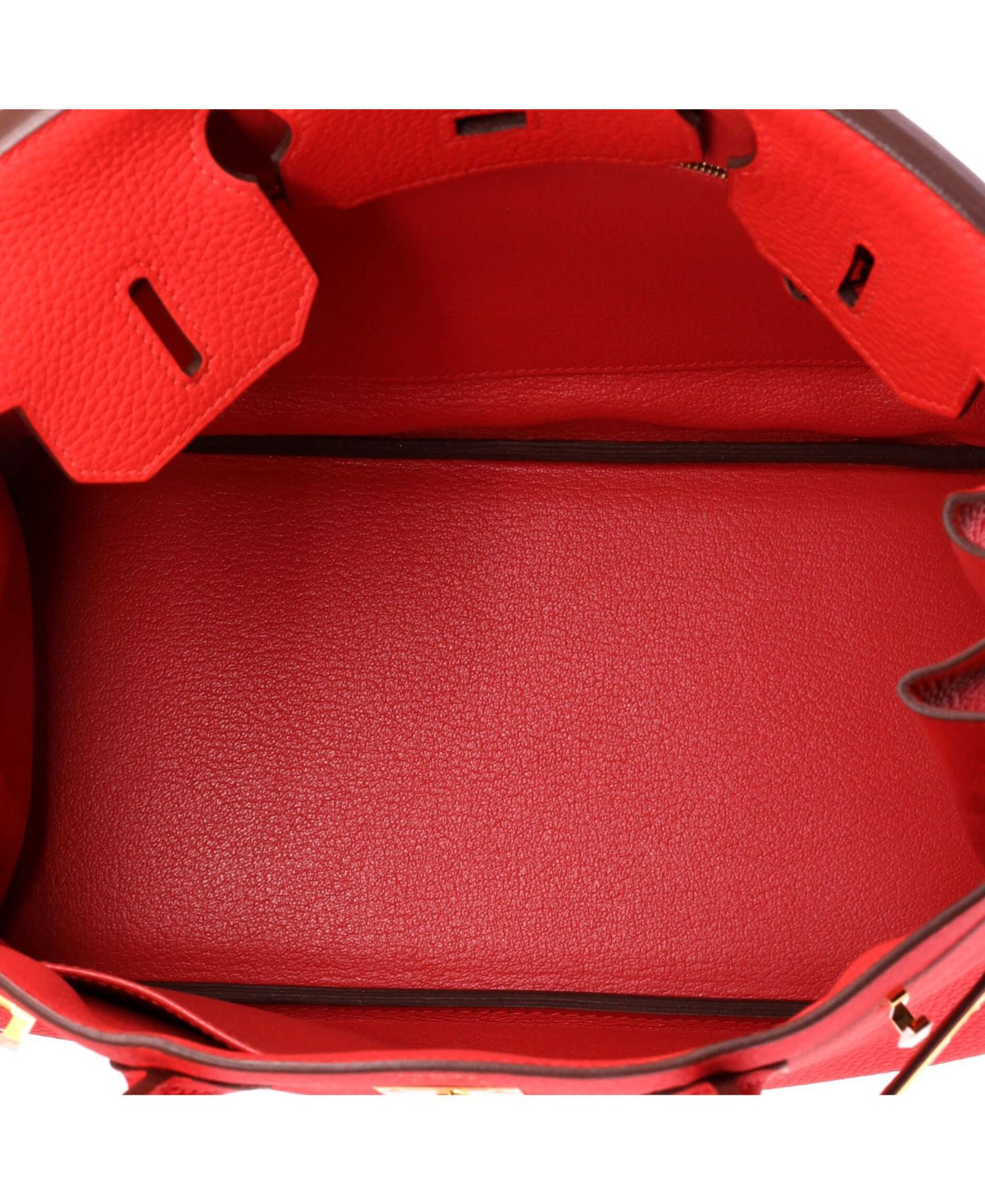Birkin 30 Handbag Red Clemence with Gold Hardware