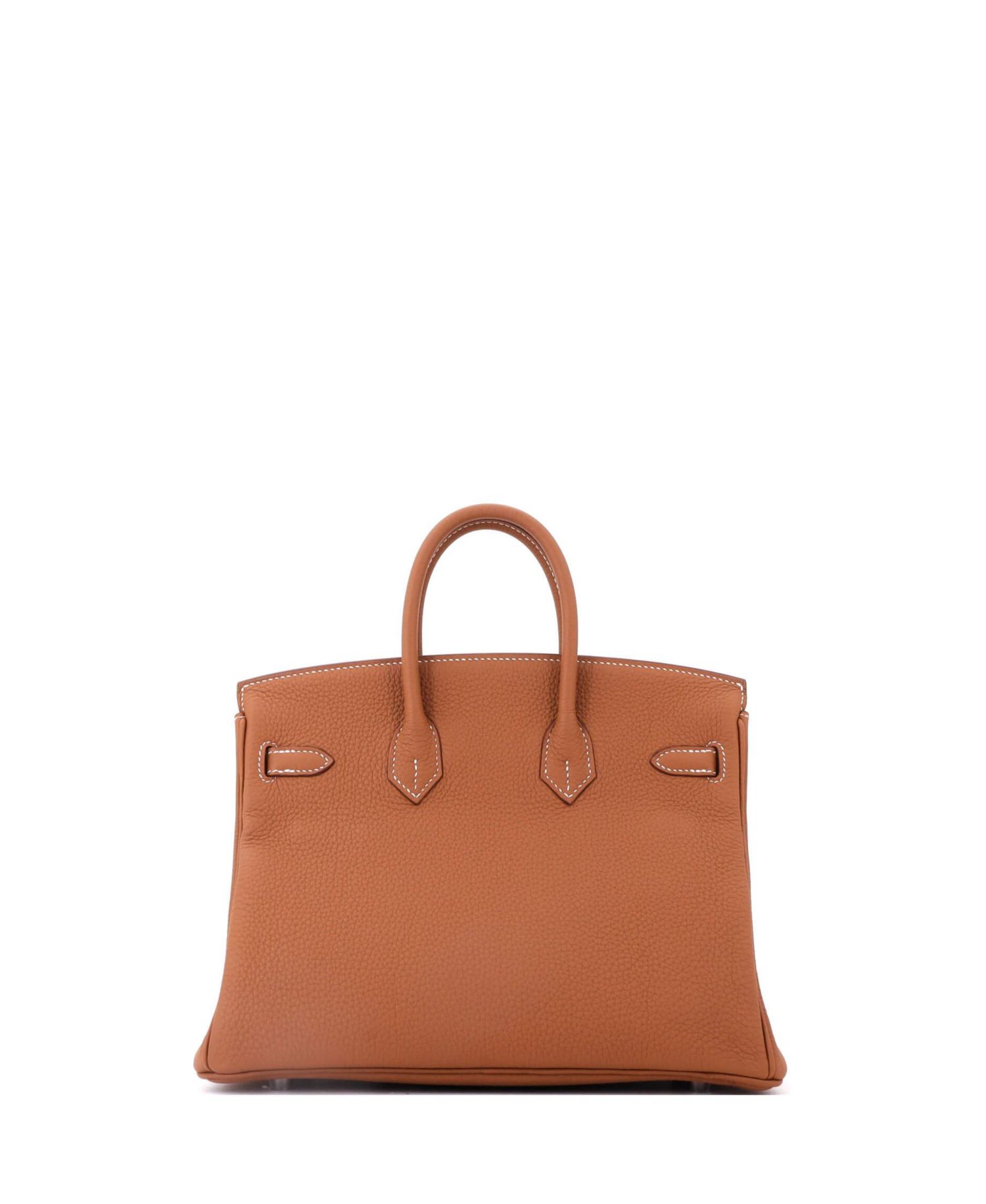Birkin 25 Handbag Brown Togo with Palladium Hardware