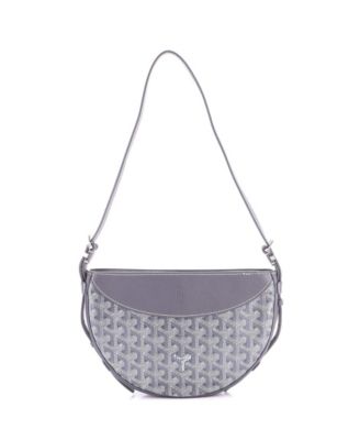 Hirondelle Shoulder Bag Coated Canvas and Leather
