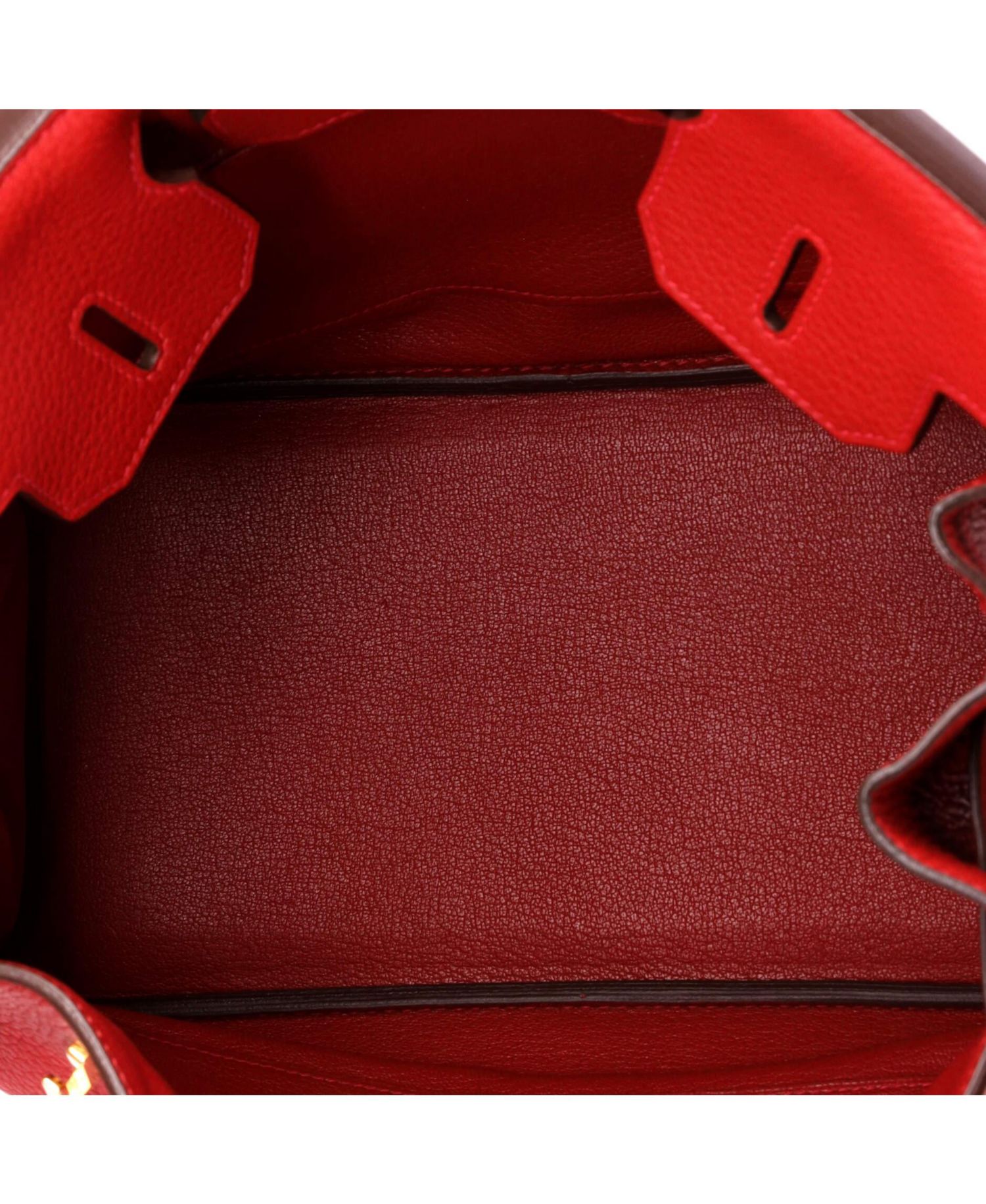 Birkin 30 Handbag Red Clemence with Gold Hardware