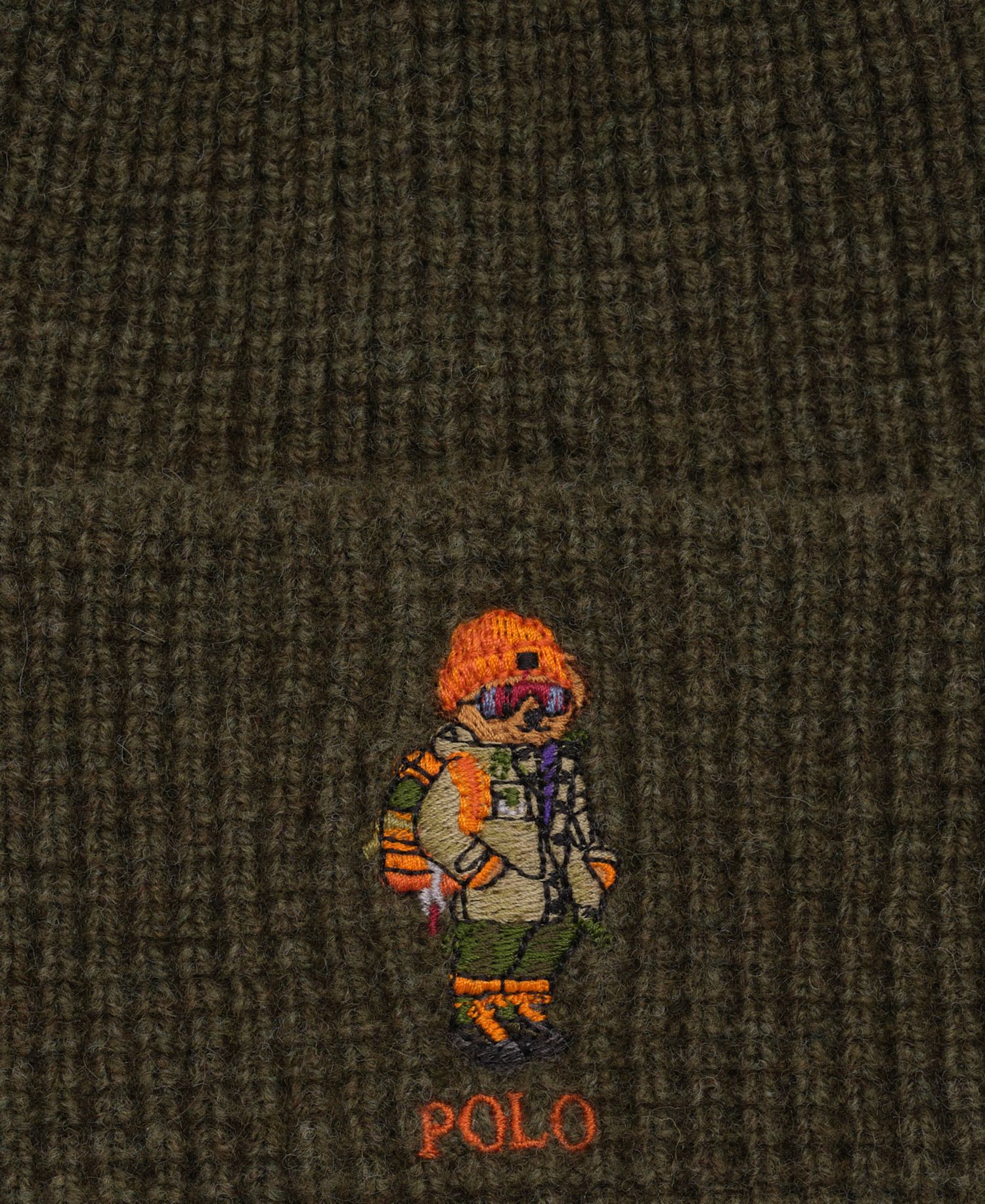 Men's Polo Bear Cuffed Knit Beanie