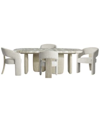 Arcadia 5-Piece Faux Stone Dining Set