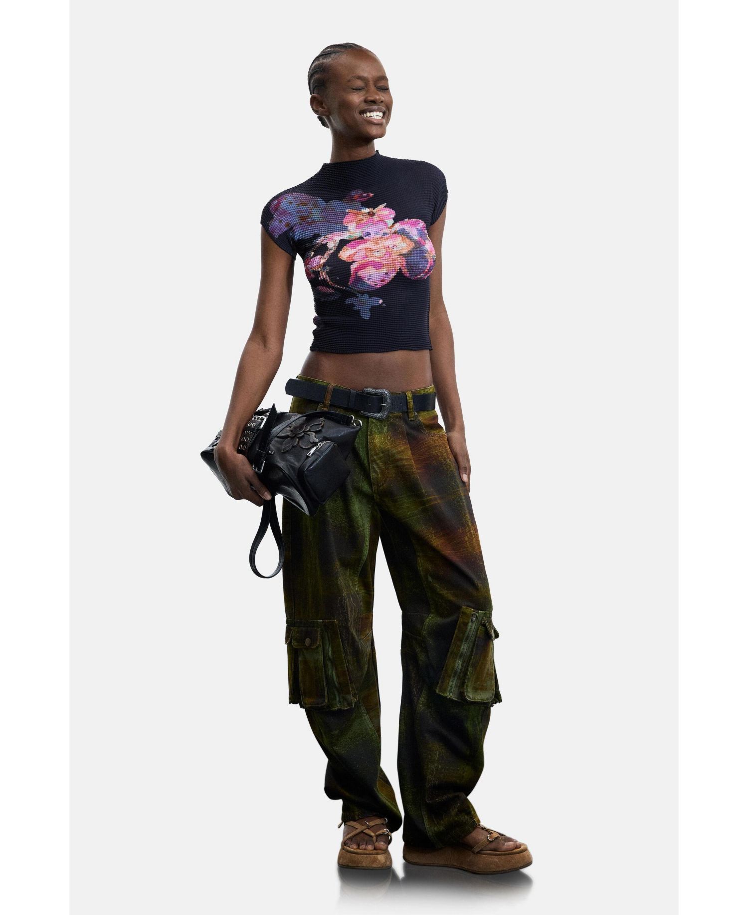 Women's Printed High Neck Blouse