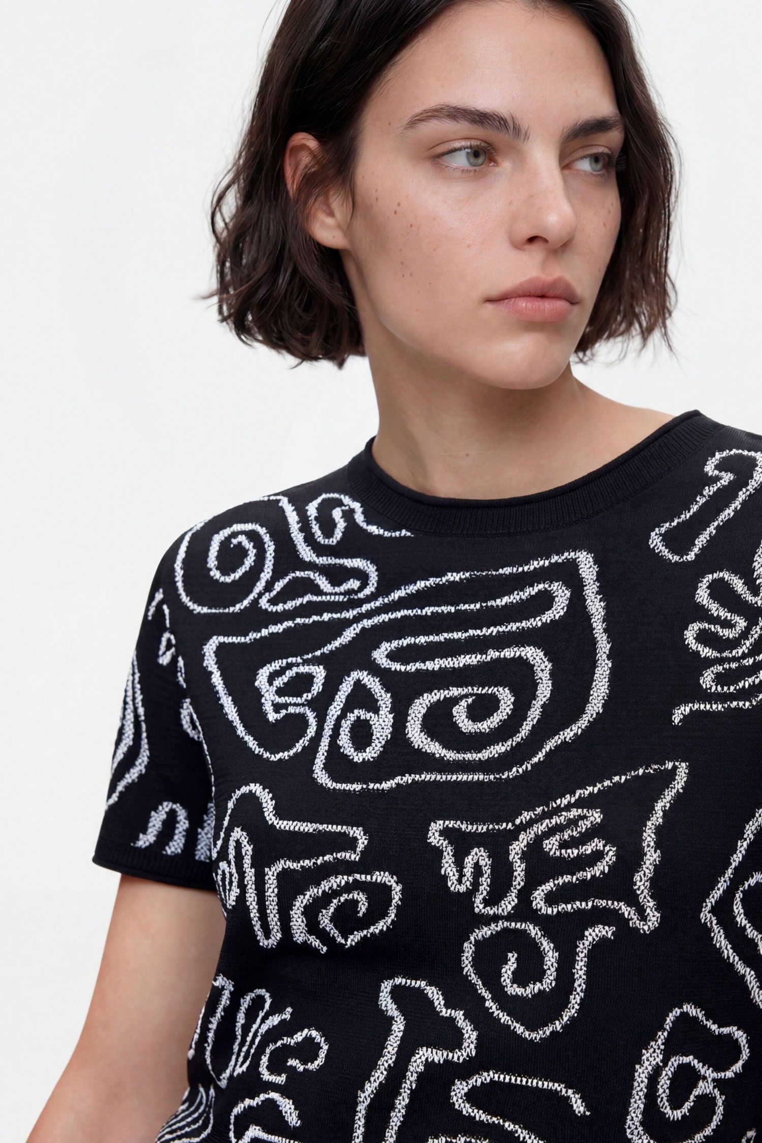 Women's Jacquard Knit T-shirt