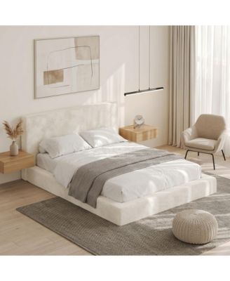 Queen Cloud Upholstered Bed Surround Without Frame