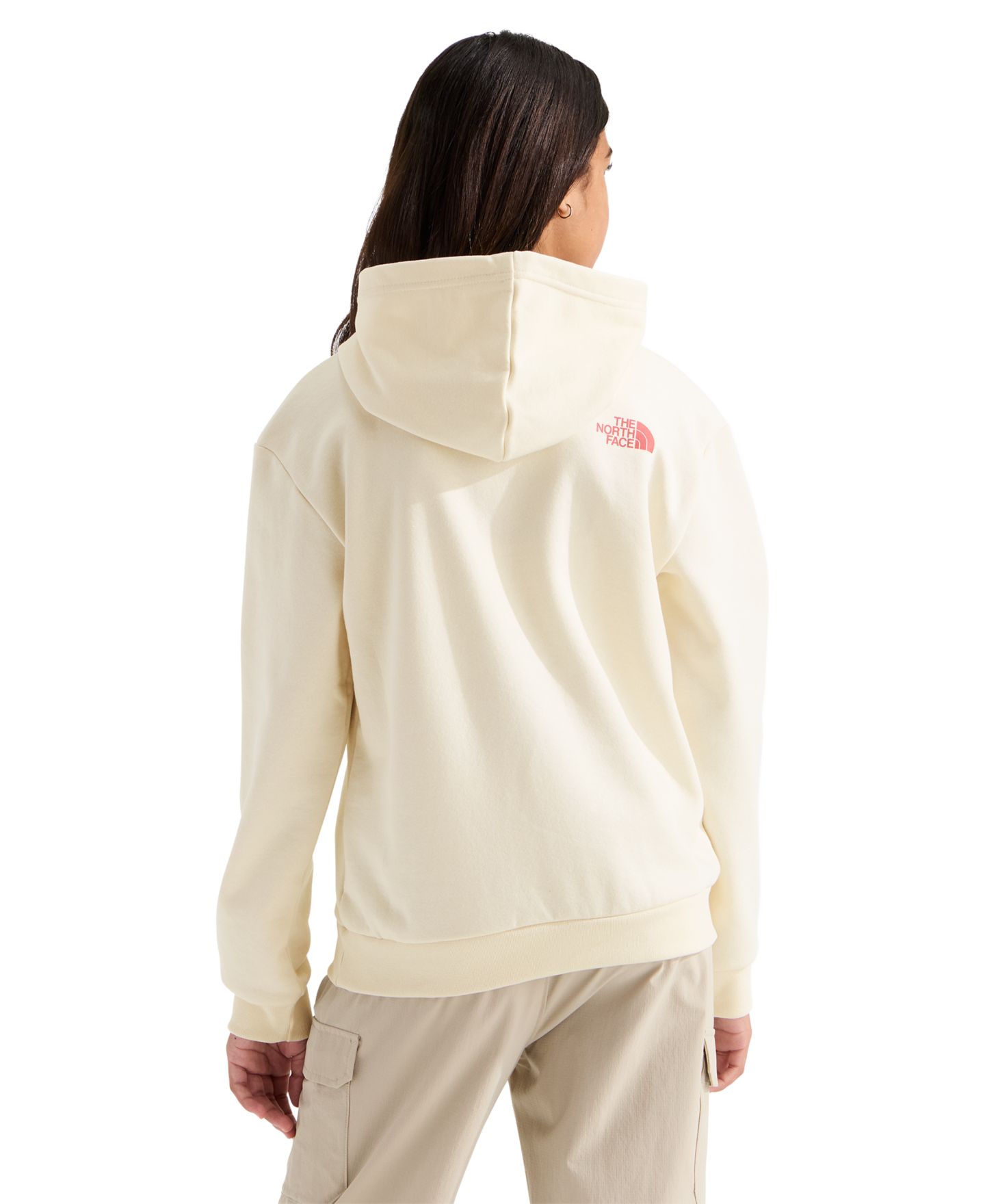 Худи The North Face Brand Proud Relaxed Long-Sleeve Graphic для девочек, цвет: Белый дюнный — фото 3