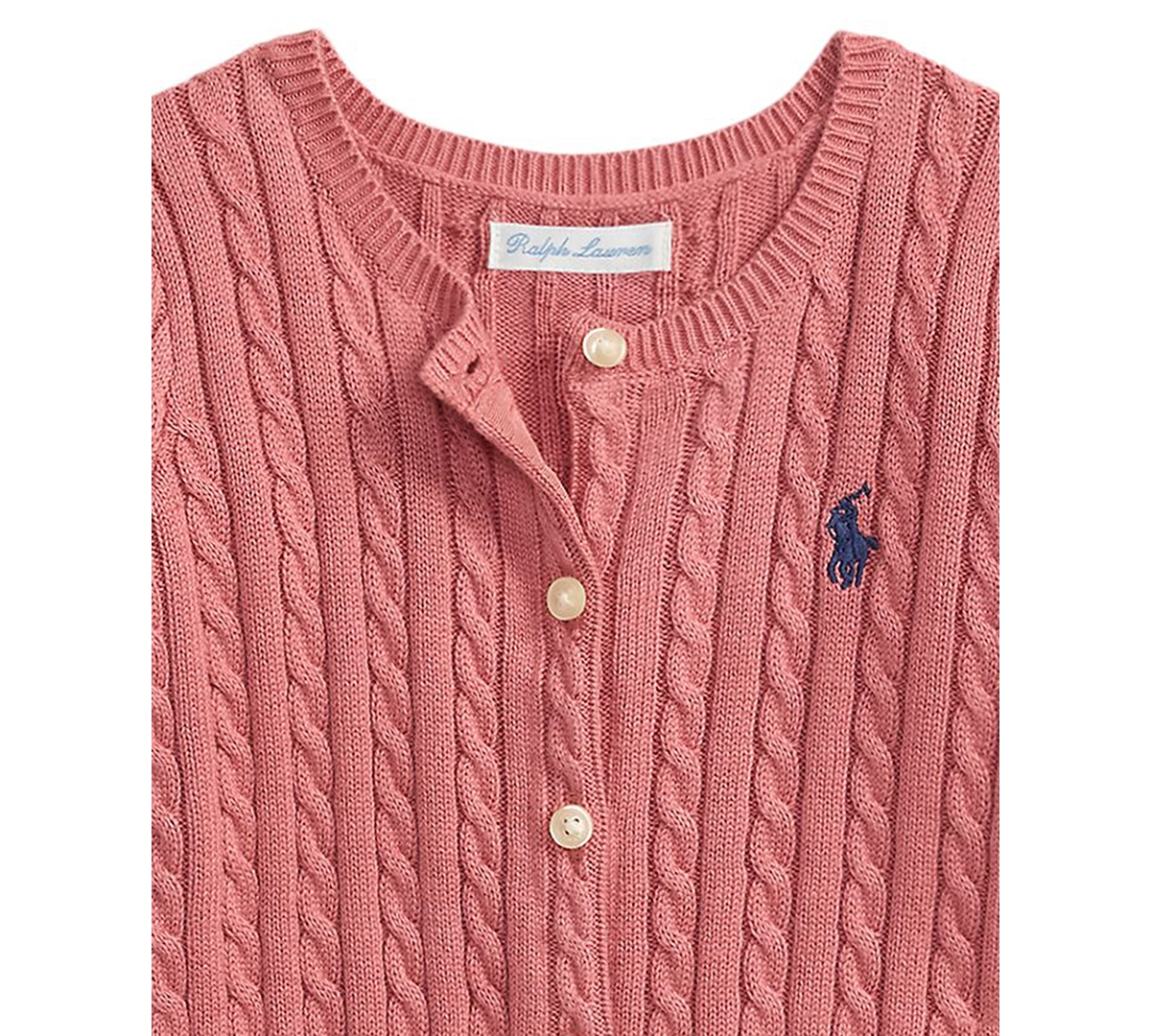 Polo Ralph Lauren Baby Girls' Mini Cable Cotton Cardigan