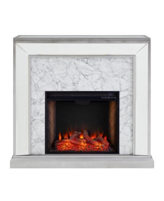 Trandling Mirrored Electric Fireplace