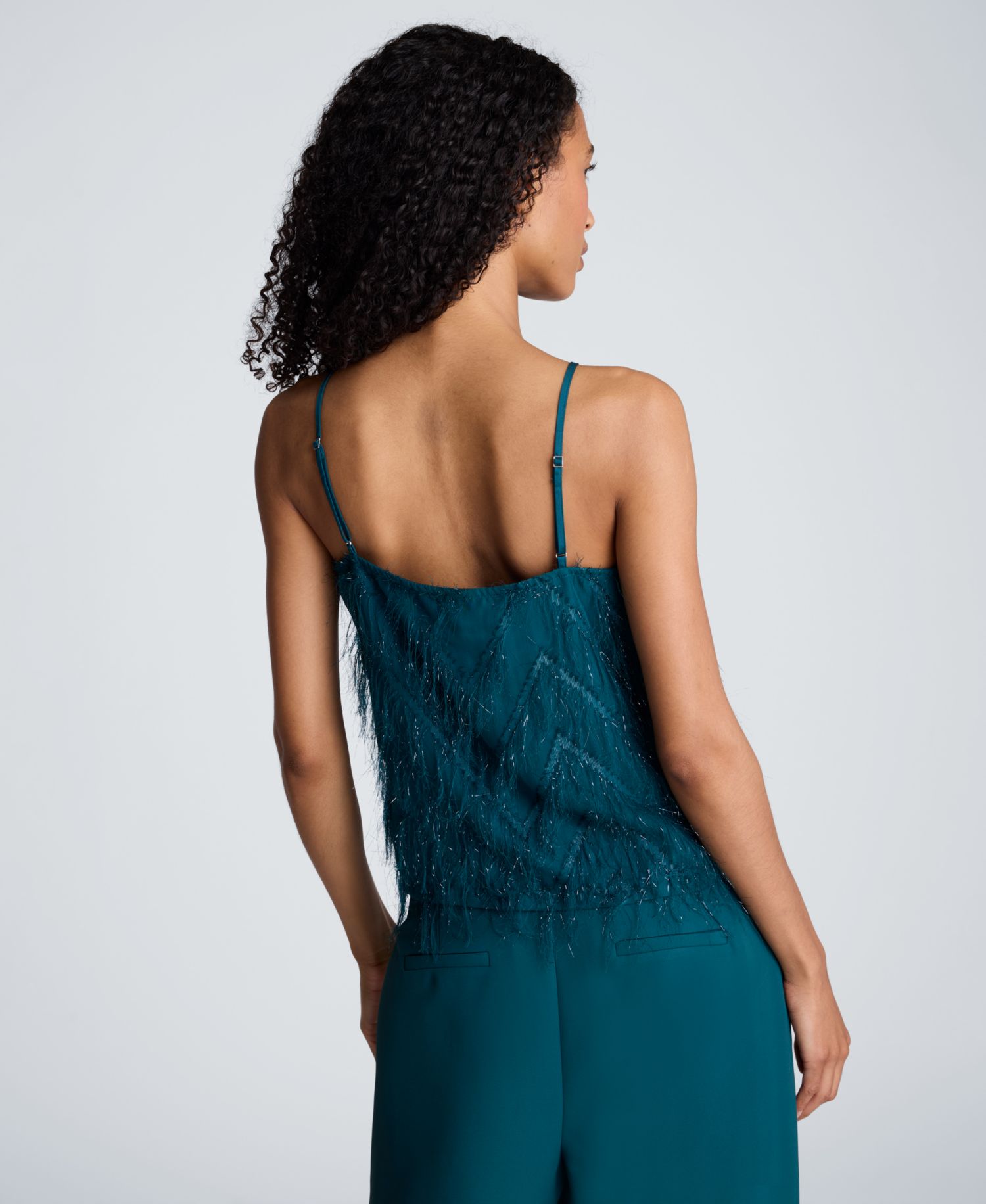Women's Textured Chevron Crop Camisole