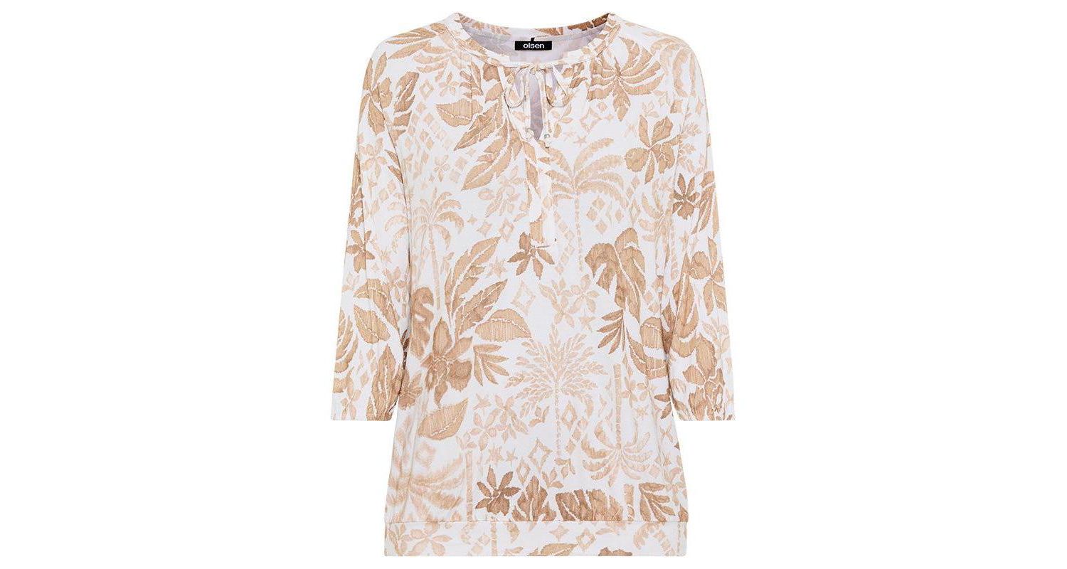Women's Ornamental Botanic Print Tunic T-Shirt