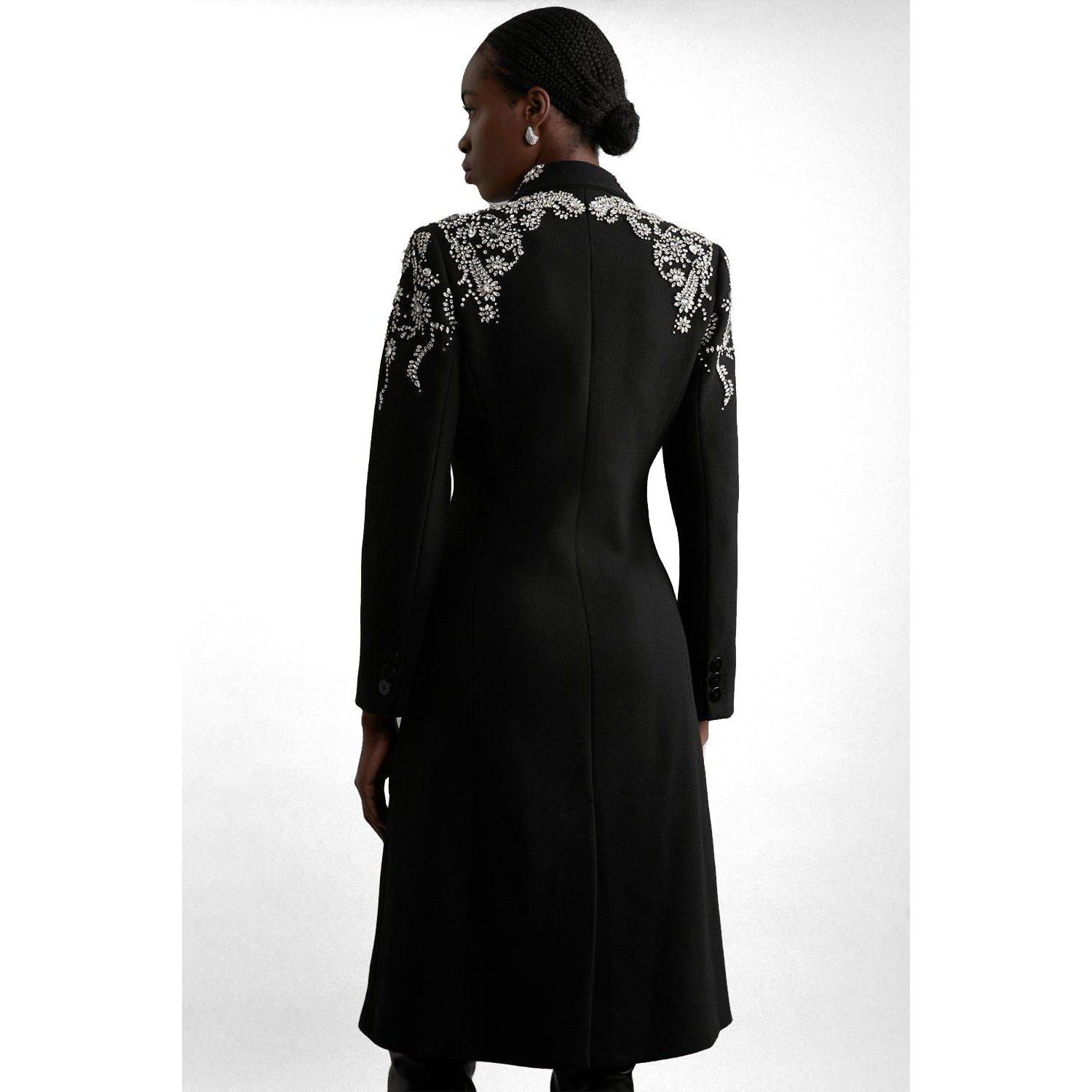 Women's Tailored Wool Double Breasted Midi Coat