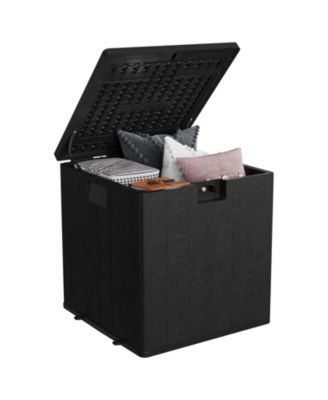 28 Gallon Resin Outdoor Storage Box - Weatherproof and UV Resistant Deck Box - Lockable Patio Storage for Cushions, Garden Tools, Pool Supplies