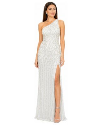 macy's silver formal dress Women's Silver Ball Gown Formal & Black Tie Dresses
