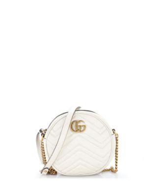 Mini GG Marmont Round Shoulder Bag Matelasse Leather