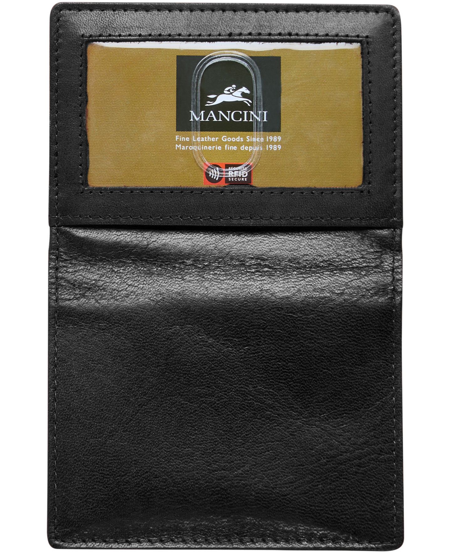 Мужские кошельки Mancini Boulder Collection RFID Secure Billfold with Removable Left Wing Passcase, цвет: Чёрный — фото 4