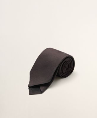 Men's Solid Linen-Silk-Blend Tie