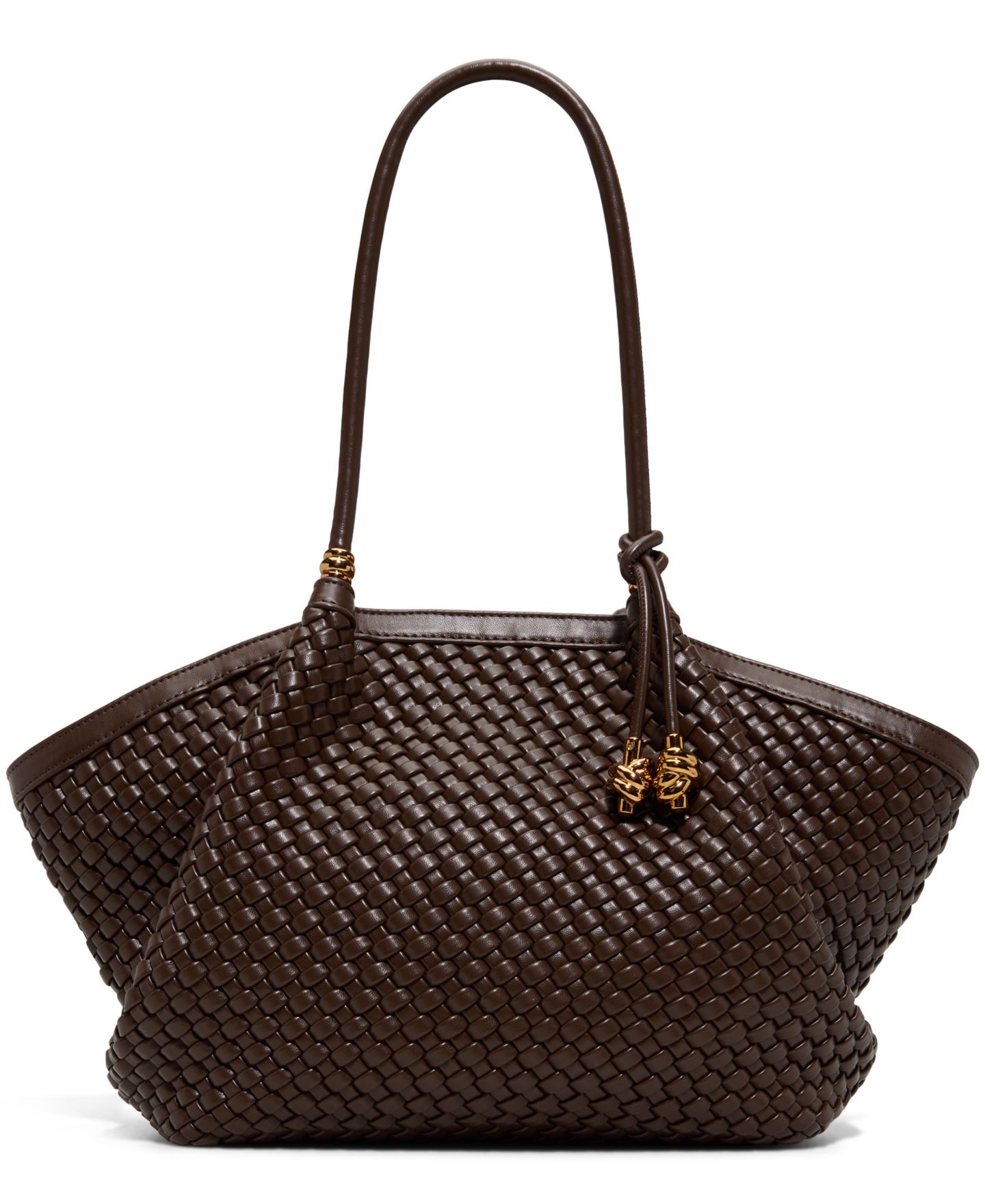 Женская сумка ALDO Braelyneex Metal Plating Extra-Large Tote Handbag, цвет: Тёмный коричневый — фото 1