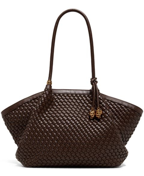 Женская сумка ALDO Braelyneex Metal Plating Extra-Large Tote Handbag, цвет: Тёмный коричневый