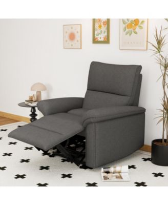 Wall Hugger Recliner, Zero Wall Power Recliner Chair, Electric Recliner for Living Room, Fabric Reclining Armchair for Small space