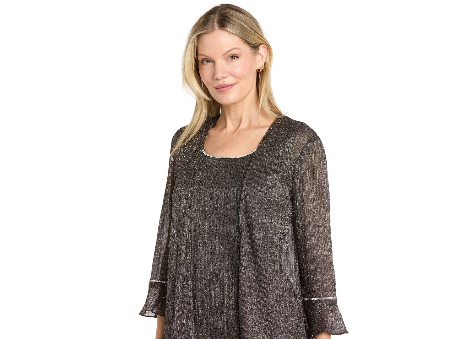 Petite Scoop Dress & Open-Front Jacket, 2-Piece Set