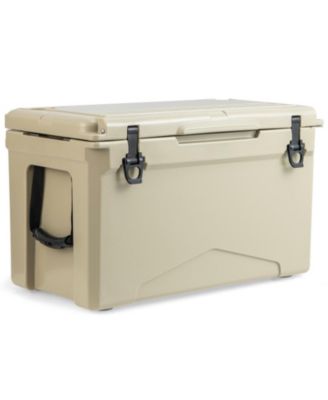 50 Quart Rotomolded Insulated Ice Chest Cooler with Integrated Cup Holders