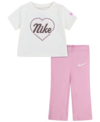 Baby Girls' Short-Sleeve T-Shirt and Pants, 2-Piece Set