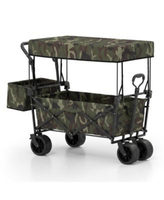 Collapsible Wagon with Removable Canopy and Detachable Storage Bag