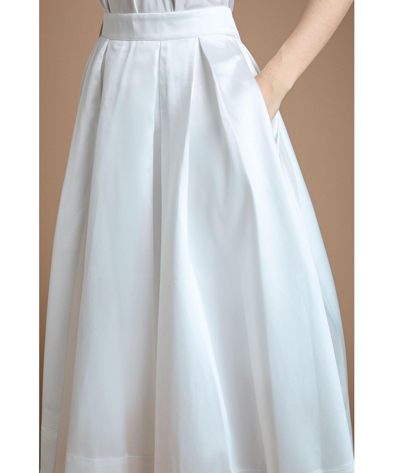 Women's Bridal Pleated Midi Skirt