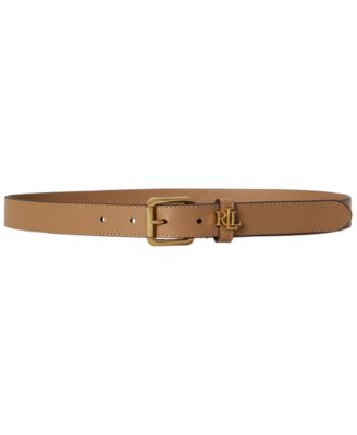 Logo Keeper Leather Skinny Belt