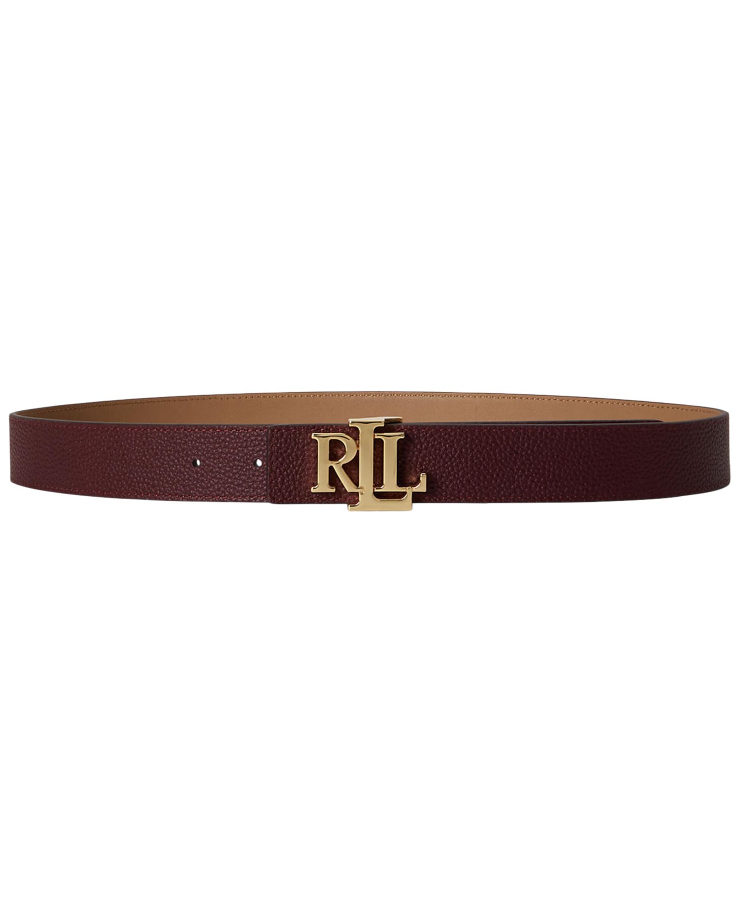 Reversible Pebbled Leather Buckle Belt