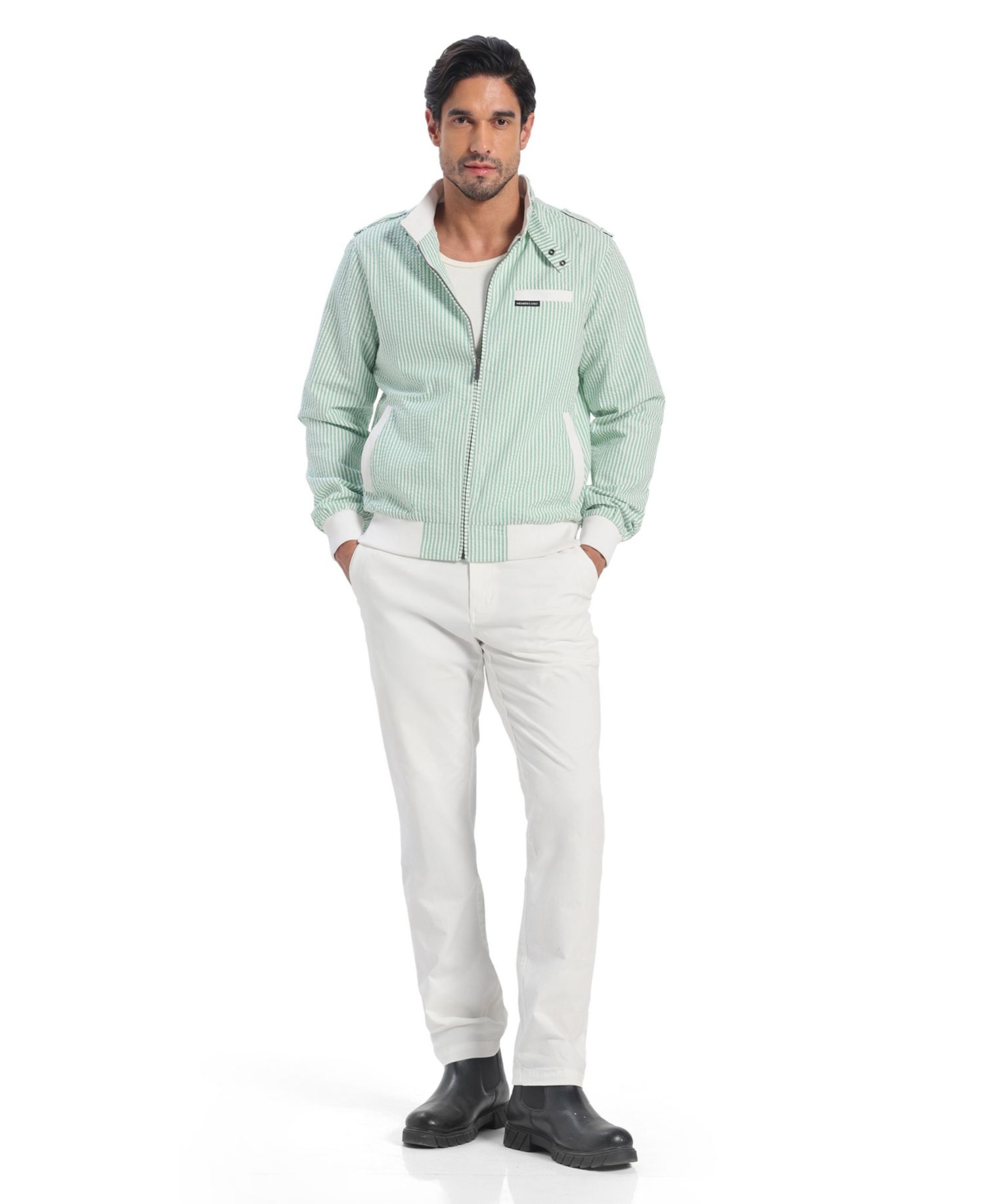 Men's Seersucker Iconic Racer Jacket