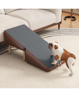 Foldable 2-in-1 Wooden Pet Stairs for Small Dogs and Cats