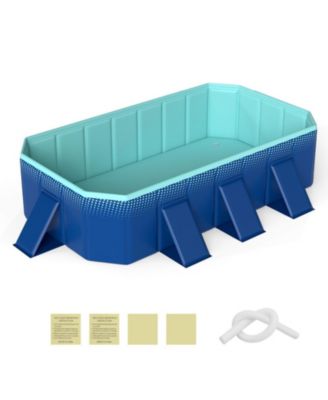 Non Inflatable Portable Above Ground Swimming Pool with 8 Support Panels
