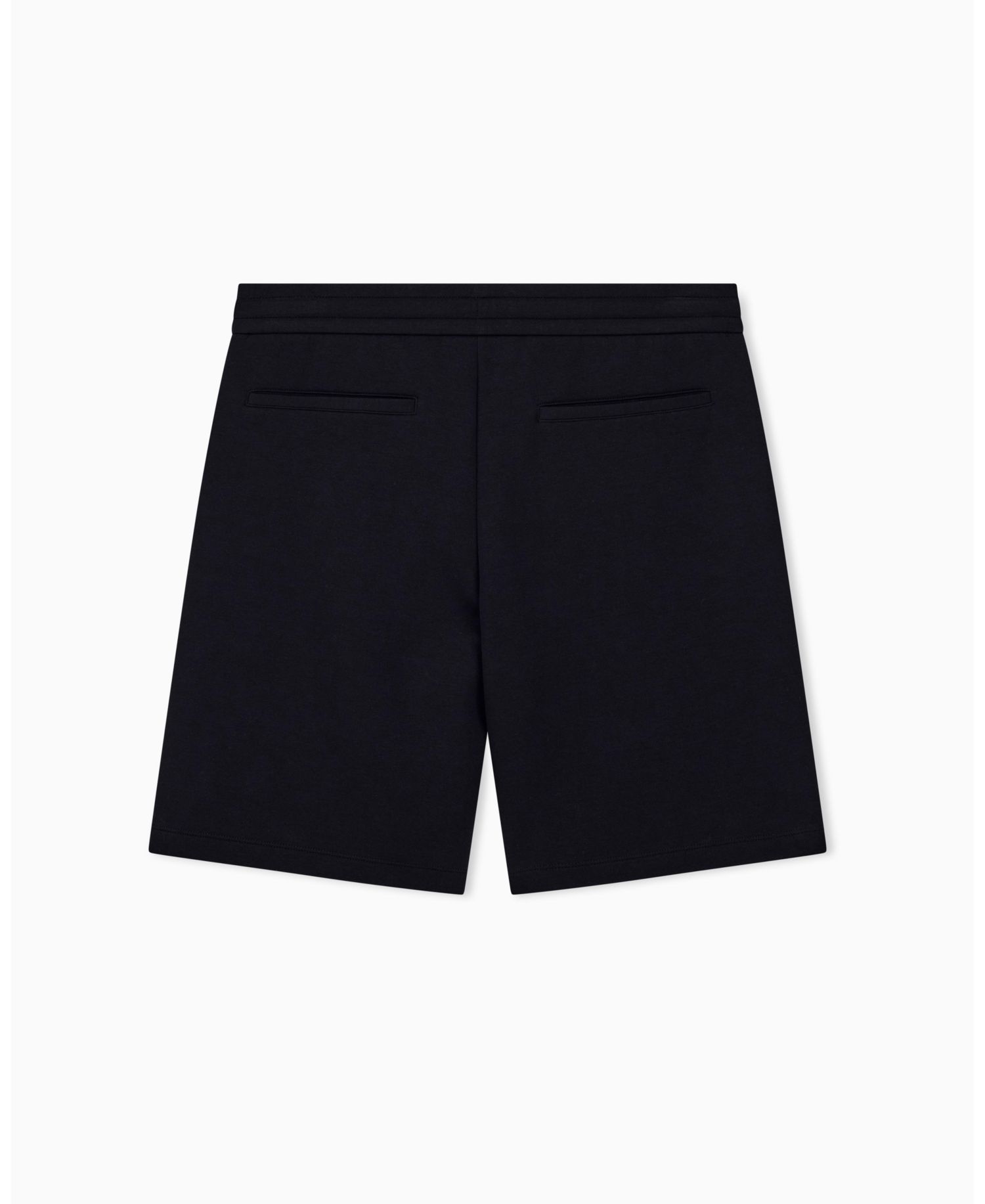 Men's Black And Gold Bonded Cotton Short