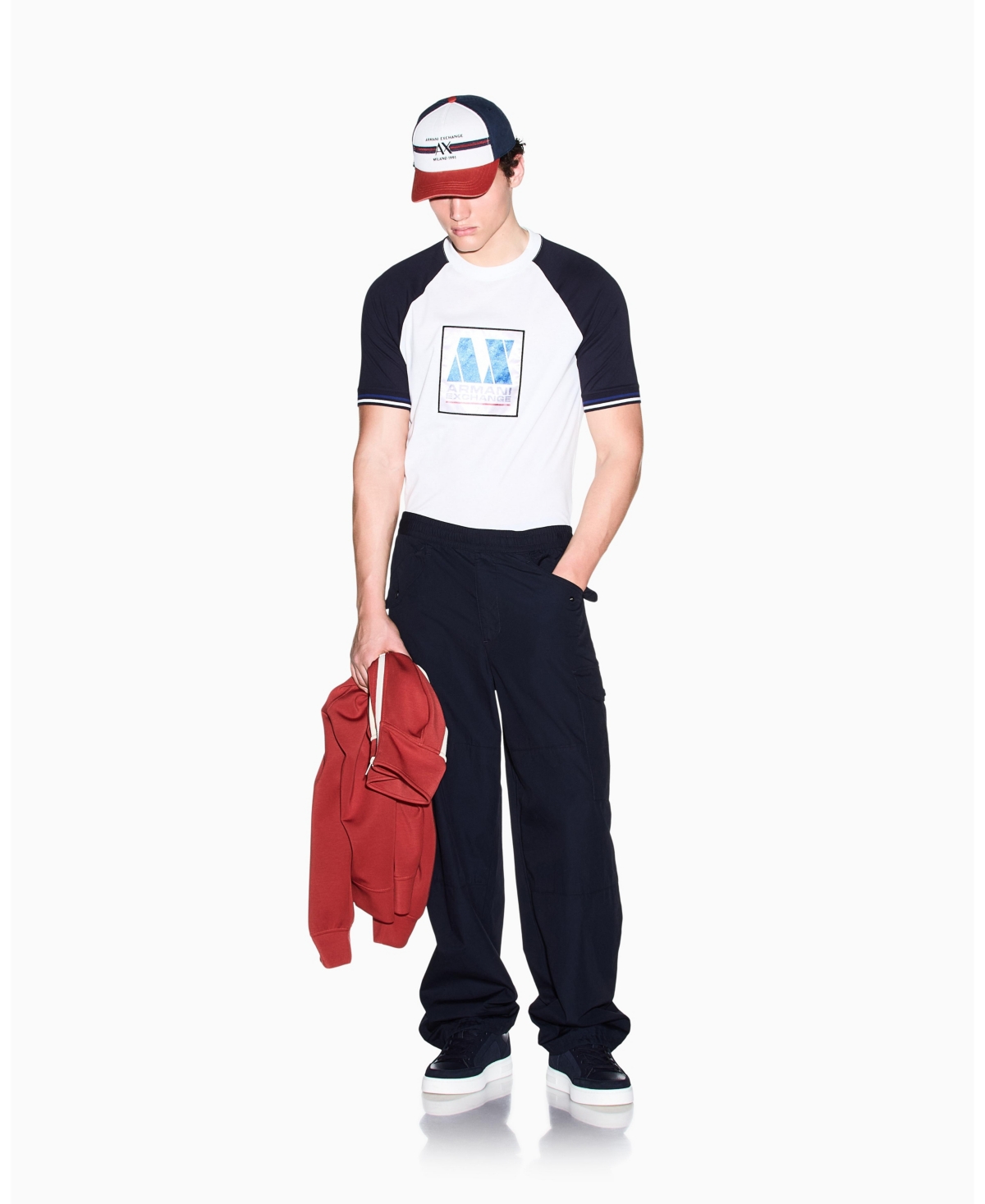 A|X Armani Exchange Men's Color Block Box Logo T-Shirt