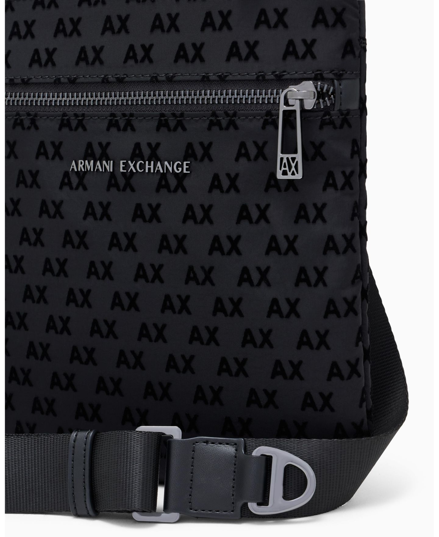Мужская сумка A|X Armani Exchange Flocked Flat Crossbody, цвет: Чёрный — фото 6