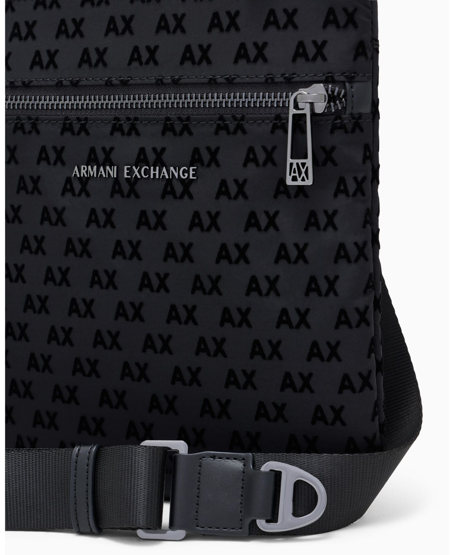 Men's Flocked Flat Crossbody
