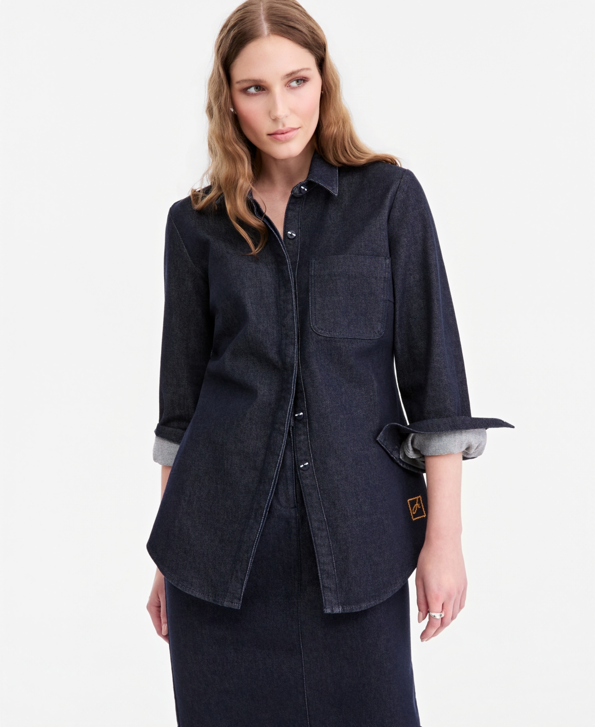 Jonathan Cohen X Macy's Women's Denim Long-Sleeve Button-Up Blouse, Exclusive