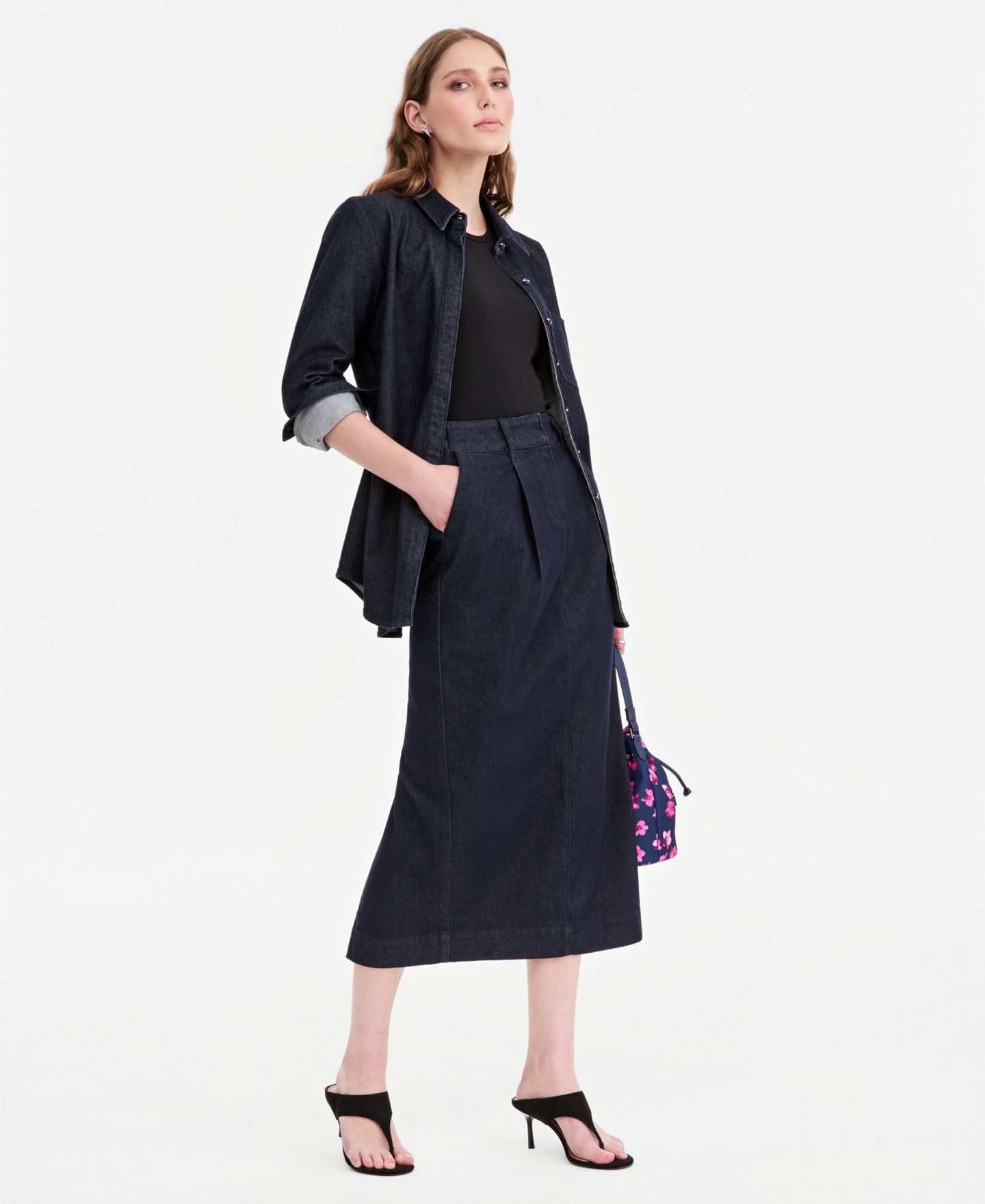 Женская юбка Jonathan Cohen | Macy's Denim Pencil Midi — фото 3