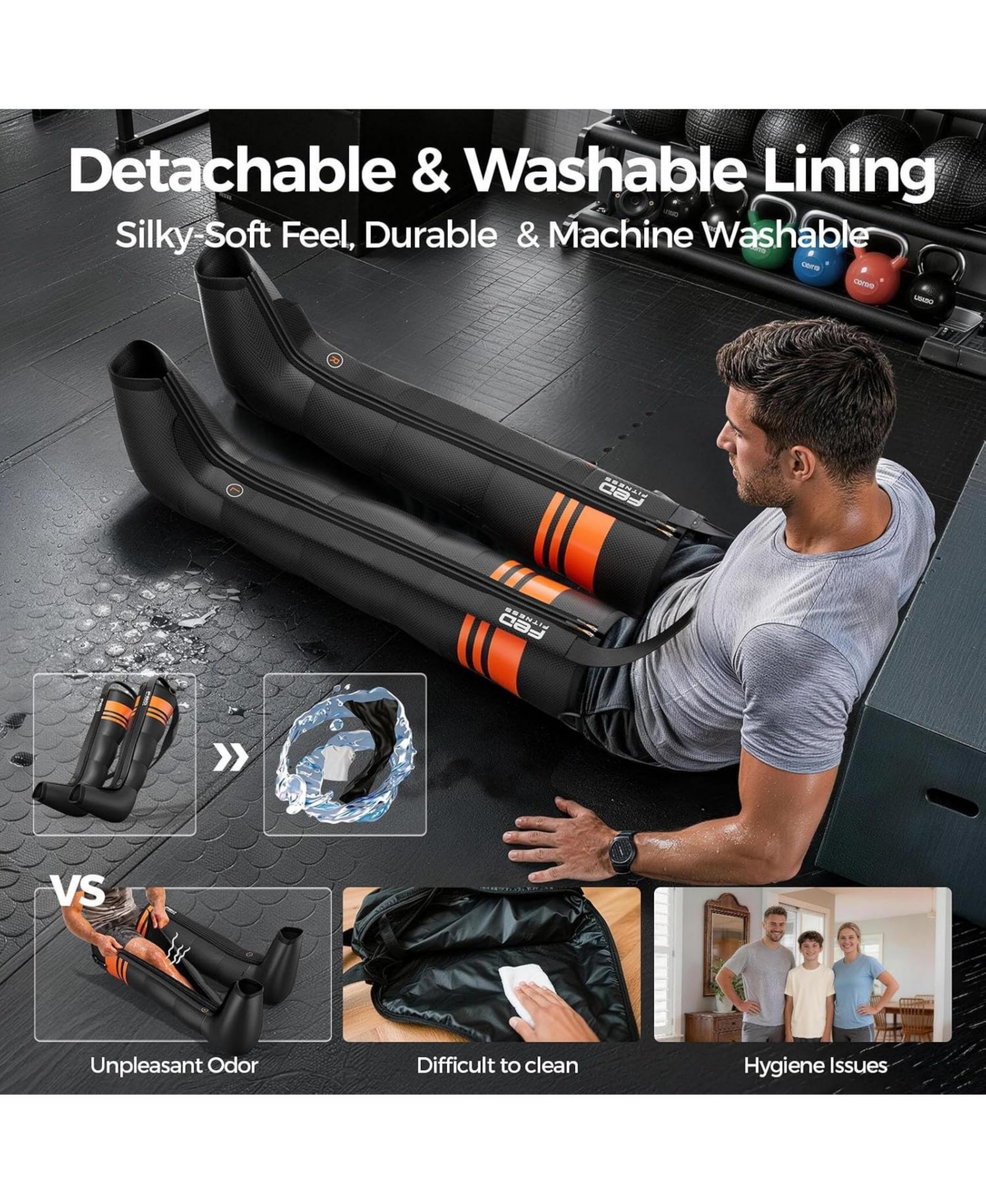 Fed Fitness Leg Compression Massager (Small Size) Circulation & Pain Relief Recovery System for Foot, Calf, Thigh, Edema Muscle Fatigue
