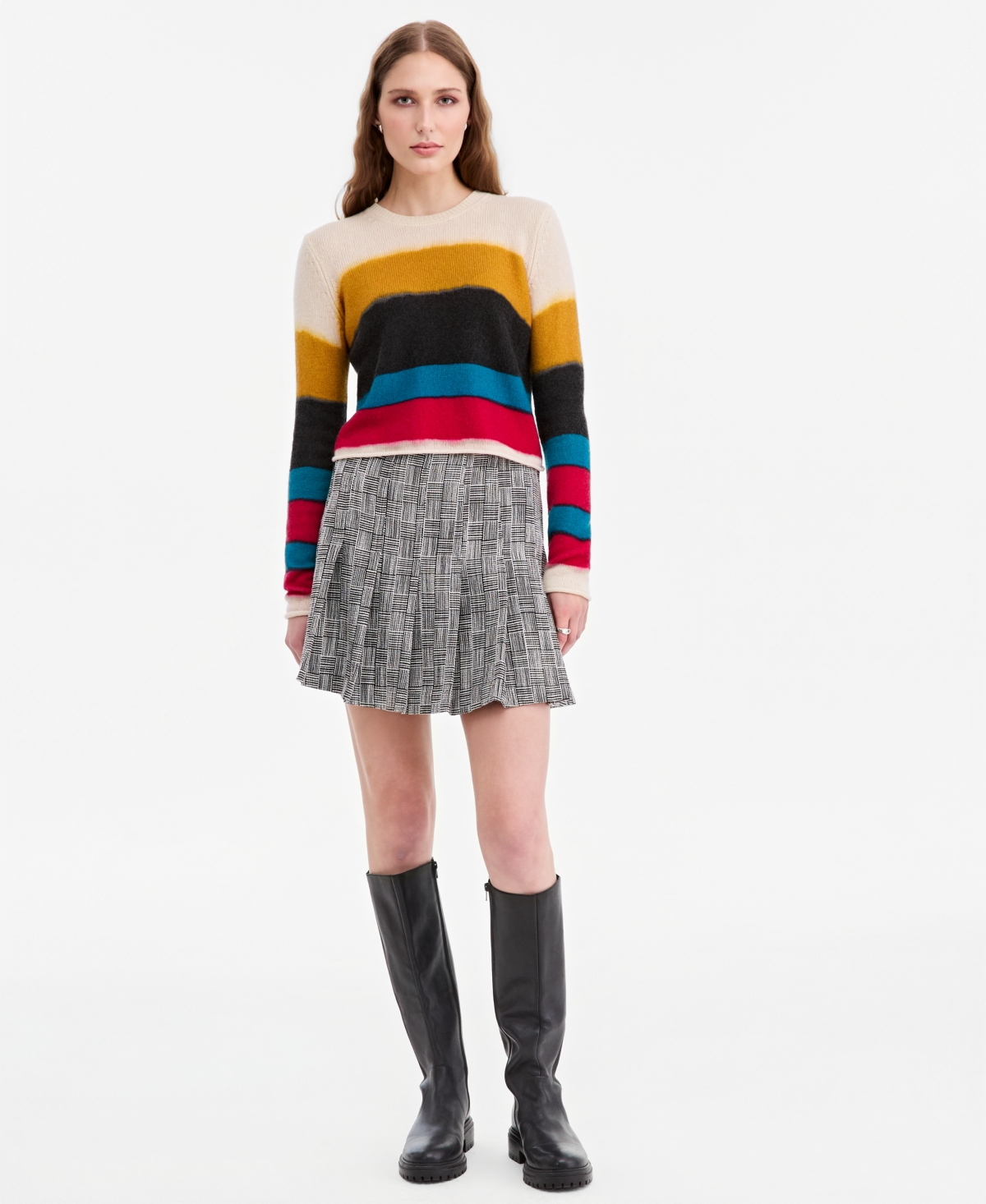 Jonathan Cohen X Macy's Women's Pleated Plaid Mini Skirt, Exclusive