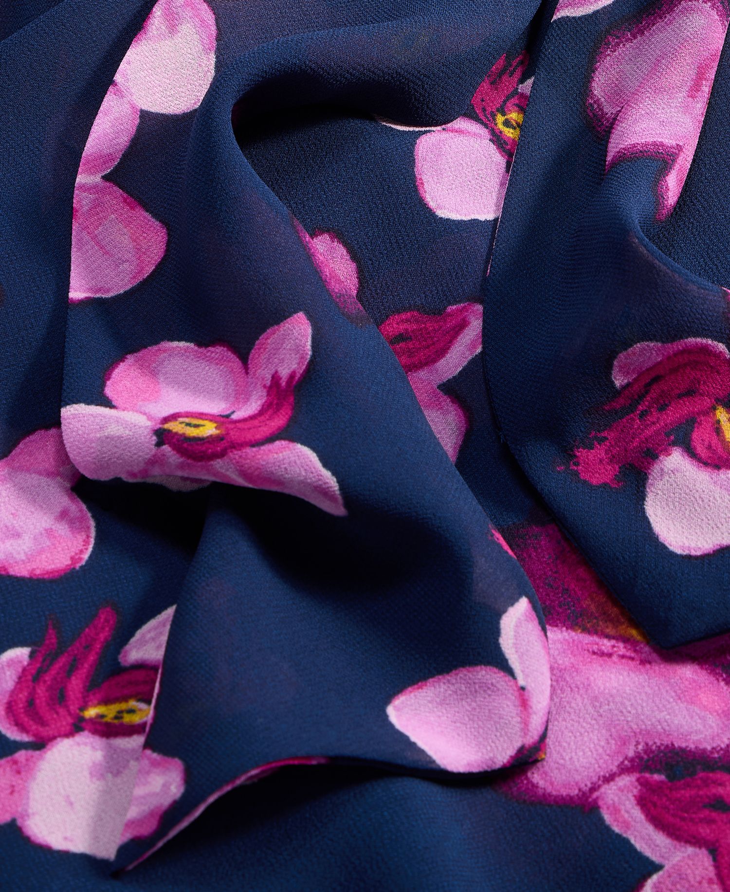 Women's Floral-Print A-Line Mock-Neck Midi Dress